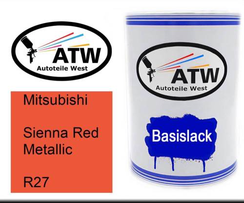 Mitsubishi, Sienna Red Metallic, R27: 500ml Lackdose, von ATW Autoteile West.